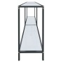 Mesa consola vidrio templado blanco 200x35x75,5 cm