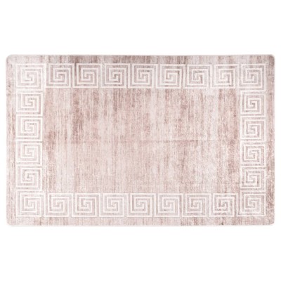 Alfombra lavable antideslizante beige 80x150 cm