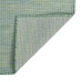 Alfombra de exterior de tejido plano turquesa 140x200 cm