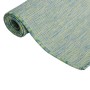 Alfombra de exterior de tejido plano turquesa 140x200 cm