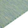 Alfombra de exterior de tejido plano turquesa 140x200 cm