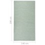 Alfombra de exterior de tejido plano turquesa 140x200 cm