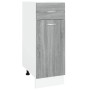 Armario bajo de cocina madera de ingeniería gris 30x46x81,5 cm