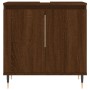 Armario de baño madera de ingeniería marrón roble 58x33x60 cm