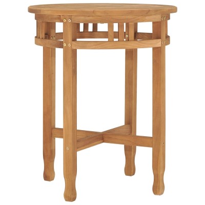Mesa de bistró de madera maciza de teca Ø60x75,5 cm