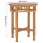 Mesa de bistró de madera maciza de teca Ø60x75,5 cm
