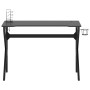 Escritorio gaming con patas en forma de K negro 110x60x75 cm