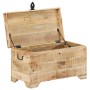 Cofre de almacenamiento de madera de mango rugoso