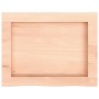 Estante de pared madera maciza roble sin tratar 40x30x(2-4) cm