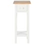 Mesa auxiliar de madera blanca 27x27x65,5 cm