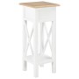 Mesa auxiliar de madera blanca 27x27x65,5 cm