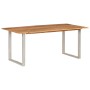 Mesa de comedor de madera maciza de acacia 180x90x76 cm