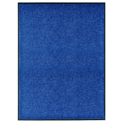 Felpudo lavable azul 90x120 cm