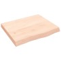 Estante de pared madera maciza roble sin tratar 60x50x(2-6) cm