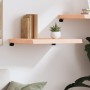 Estante de pared madera maciza roble sin tratar 60x50x(2-6) cm