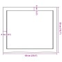 Estante de pared madera maciza roble sin tratar 60x50x(2-6) cm