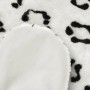 Alfombra afelpada de leopardo 139 cm blanco
