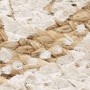 Alfombra redonda con estampado yute trenzado 120 cm