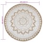 Alfombra redonda con estampado yute trenzado 120 cm