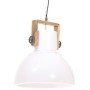 Lámpara colgante industrial 25 W blanca redonda 40 cm E27