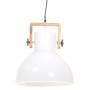 Lámpara colgante industrial 25 W blanca redonda 40 cm E27