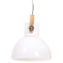 Lámpara colgante industrial 25 W blanca redonda 40 cm E27
