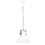 Lámpara colgante industrial 25 W blanca redonda 40 cm E27