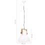 Lámpara colgante industrial 25 W blanca redonda 40 cm E27