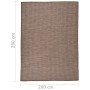 Alfombra de exterior de tejido plano marrón 200x280 cm