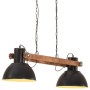 Lámpara colgante industrial 25 W negra 109 cm E27