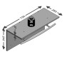 FMD Perchero de pared gris hormigón 72x29,3x34,5 cm