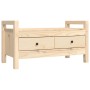 Banco de recibidor madera maciza de pino 80x40x43 cm