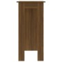 Mesa alta con estante marrón roble 102x50x103,5 cm