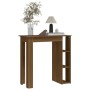 Mesa alta con estante marrón roble 102x50x103,5 cm