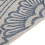 Alfombra de exterior de tejido plano rayas azules 100x200 cm