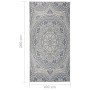 Alfombra de exterior de tejido plano rayas azules 100x200 cm