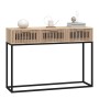 Mesa consola hierro y madera contrachapada 105x30x75 cm