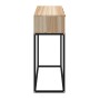 Mesa consola hierro y madera contrachapada 105x30x75 cm