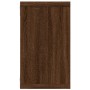 Estante cúbico de pared 2 uds madera roble marrón 80x15x26,5 cm