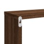 Estante cúbico de pared 2 uds madera roble marrón 80x15x26,5 cm