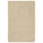 Alfombra peluda antideslizante color crema 200x290 cm