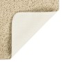 Alfombra peluda antideslizante color crema 200x290 cm