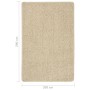 Alfombra peluda antideslizante color crema 200x290 cm