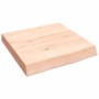 Estante de pared madera maciza roble sin tratar 40x40x(2-6) cm