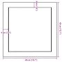 Estante de pared madera maciza roble sin tratar 40x40x(2-6) cm