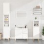 Armario de baño madera contrachapada blanco 30x30x190 cm