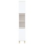 Armario de baño madera contrachapada blanco 30x30x190 cm