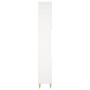 Armario de baño madera contrachapada blanco 30x30x190 cm
