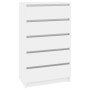 Cajonera de madera contrachapada blanco brillante 60x36x103 cm
