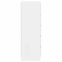 Cajonera de madera contrachapada blanco brillante 60x36x103 cm
